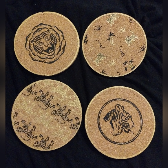 ❄️Easy Tiger Cork coasters 4pk (4 sets per purchase) - Picture 4 of 7